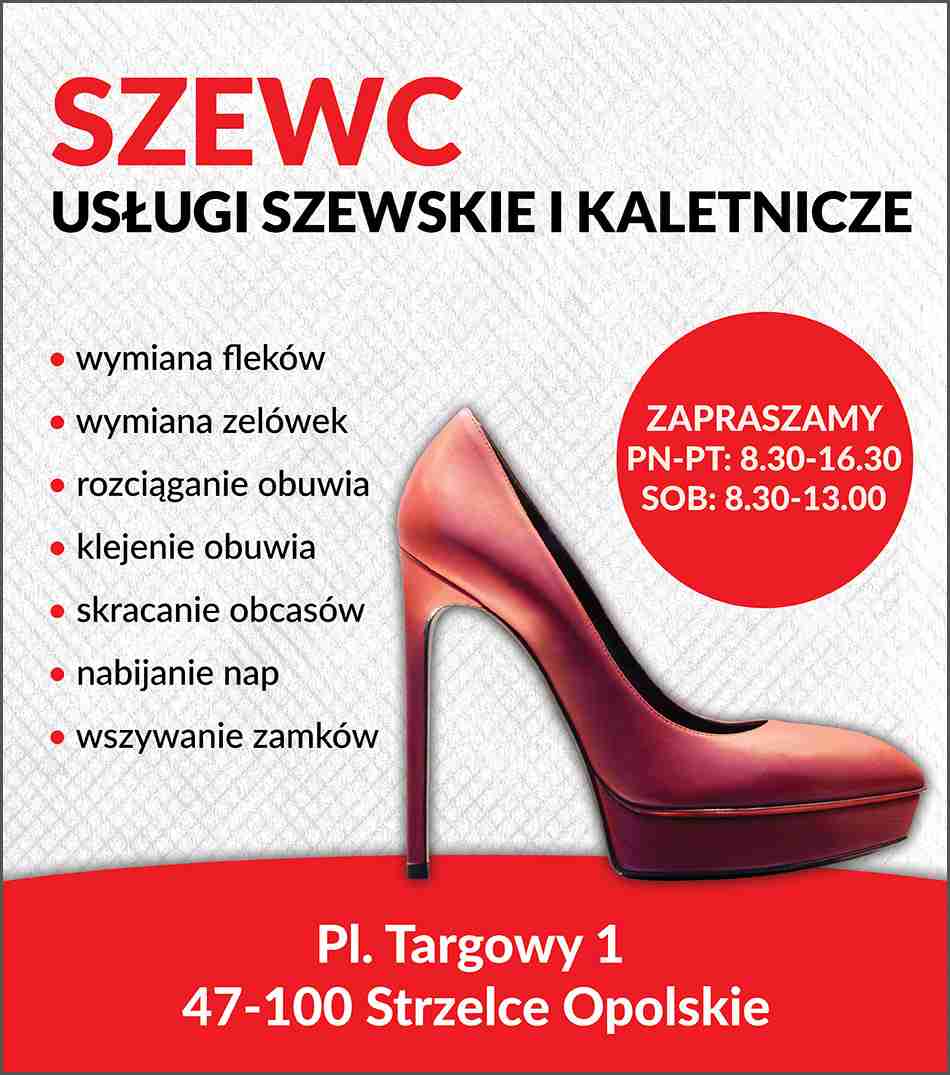 Zakład Szewski - naprawa obuwia STRZELCE OPOLSKIE usługi szewskie STRZELCE OPOLSKIE